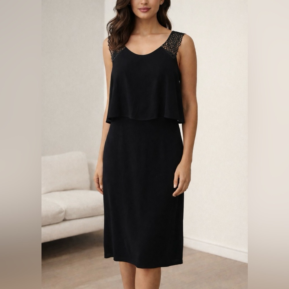 French Connection Black Sleeveless Dress UK/AUS 8 - Knee length, Good condition